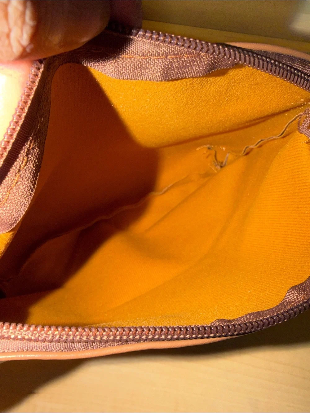FREE w/any purchase! Brown Leatherette Makeup pouch